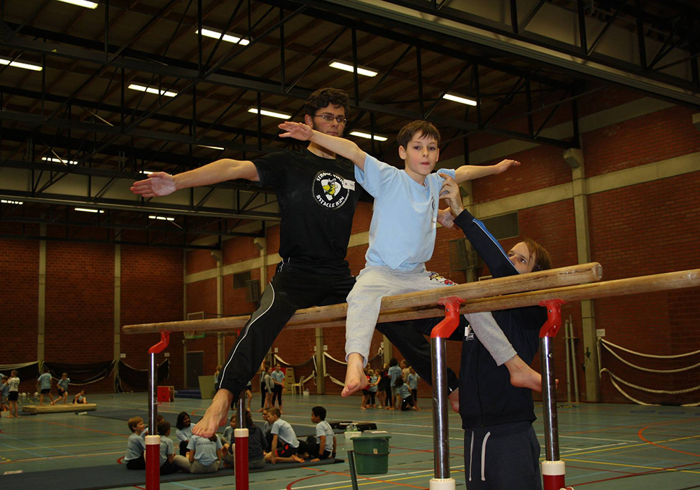 Foto artistieke gymnastiek heren